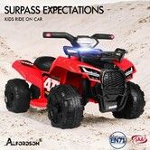 ALFORDSON Kids Ride On Car Electric ATV Toy With LED Lights Green