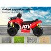 ALFORDSON Kids Ride On Car Electric ATV Toy With LED Lights Green