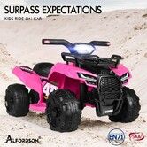 ALFORDSON Kids Ride On Car Electric ATV Toy With LED Lights Black