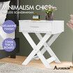 ALFORDSON Bedside Table Nightstand Side Storage Cabinet French Country White