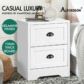 ALFORDSON Bedside Table Hamptons Nightstand Storage Side End Cabinet White