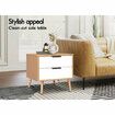 ALFORDSON 2x Bedside Table Nightstand Side Storage Cabinet Scandinavian White