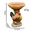 Rooster Bird Feeder Resin Statue Figurine Decoration Animal Living Room Candy Plate Storage Garden Home Decor