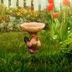 Rooster Bird Feeder Resin Statue Figurine Decoration Animal Living Room Candy Plate Storage Garden Home Decor
