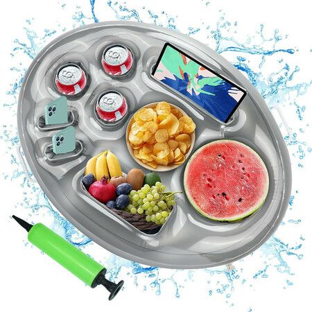 Summer Floating Drink Holder Inflatable Pool Beach Swimming Play Family Party Float Beer Drink Tray Cooler Table Toy Accessories