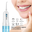 Rechargeable Oral Irrigator Water Flosser Dental Tooth Cleaning Device 4 Modes 200ML Water Tank Teeth Cleaner With 5 Jet Tips