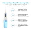 Rechargeable Oral Irrigator Water Flosser Dental Tooth Cleaning Device 4 Modes 200ML Water Tank Teeth Cleaner With 5 Jet Tips