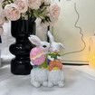 Easter Bunny Couple Decorations Spring Decors Figurines Tabletopper Decorations for Easter Day