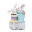 Easter Bunny Couple Decorations Spring Decors Figurines Tabletopper Decorations for Easter Day