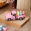 Easter Truck with Eggs Metal Pink Vintage Farm Pickup Farmhouse Tabletop Tiered Tray Decor