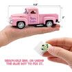 Easter Truck with Eggs Metal Pink Vintage Farm Pickup Farmhouse Tabletop Tiered Tray Decor