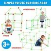 128 Pcs Glow in The Dark Fort Building Kit,Creative Indoor & Outdoor Play Tent and Tunnel Toys for 5-10 Year Old Boys & Girls,STEM Building Toy Gifts