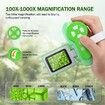 Microscope for Kids,1000X Handheld Microscope with 6 Adjustable LED Lights,2In LCD Screen Mini Microscope Valentines Day Gifts for Age3+,32GB SD Card Including - Green