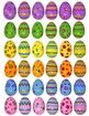 36 PCS Plastic Printed Bright Easter Eggs,4.2*6cm for Easter Hunt, Basket Stuffers Fillers, Classroom Prize Supplies, Filling Treats and Party Favor