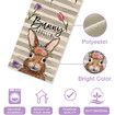 Easter Rabbit Tulip Flowers Dining Table Decor, Seasonal Spring Burlap Stripes, Fun Home Decor Indoor(13 x 72 Inch)