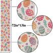 Happy Easter Linen Table Runner for Spring Easter Egg Decor Farmhouse Dining Kitchen Tabletop Decoration (13 x 72 Inch)