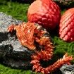 3D Printed Dragon in Egg,Full Articulated Dragon Crystal Dragon with Dragon Egg,Flexible Joints Home Decor Executive Desk Toys,Home Office Decor Executive Desk Toys (Red)