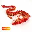 3D Printed Dragon in Egg,Full Articulated Dragon Crystal Dragon with Dragon Egg,Flexible Joints Home Decor Executive Desk Toys,Home Office Decor Executive Desk Toys (Red)