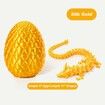 3D Printed Dragon in Egg,Full Articulated Dragon Crystal Dragon with Dragon Egg,Flexible Joints Home Decor Executive Desk Toys,Home Office Decor Executive Desk Toys (Gold)