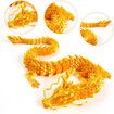 3D Printed Dragon in Egg,Full Articulated Dragon Crystal Dragon with Dragon Egg,Flexible Joints Home Decor Executive Desk Toys,Home Office Decor Executive Desk Toys (Gold)