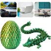 3D Printed Dragon in Egg,Full Articulated Dragon Crystal Dragon with Dragon Egg,Flexible Joints Home Decor Executive Desk Toys,Home Office Decor Executive Desk Toys (Yellow&Green)