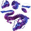 3D Printed Dragon in Egg,Full Articulated Dragon Crystal Dragon with Dragon Egg,Flexible Joints Home Decor Executive Desk Toys,Home Office Decor Executive Desk Toys (Laser Purple)