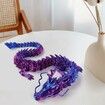 3D Printed Dragon in Egg,Full Articulated Dragon Crystal Dragon with Dragon Egg,Flexible Joints Home Decor Executive Desk Toys,Home Office Decor Executive Desk Toys (Laser Purple)