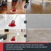 4 in 1 Floor Spin Mop Cordless Electric Spinning Cleaner Scrubber Polisher Sweeper Waxer Washer Cleaning Machine with Pad for Tile Wood Marble