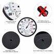 25CM Indoor Outdoor Thermometer Large Numbers Wall Thermometer Hygrometer Garden Decoration (Black)