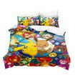 3 Piece 180*200cm Anime Bedding Set 1 Duvet Cover 2 Pillowcases Ultra Soft Comfortable Bed Set Cover for Kids Boys Teens Gifts