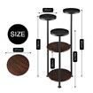 5 Tier Plant Stand Flower Pot Metal Corner Shelf Holder Indoor Display Unit Outdoor Garden Plywood Storage Rack