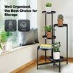 5 Tier Plant Pot Stand Metal Foldable Flower Holder Corner Shelf Display Unit Indoor Outdoor Garden Shelves Storage Rack