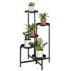 5 Tier Plant Pot Stand Metal Foldable Flower Holder Corner Shelf Display Unit Indoor Outdoor Garden Shelves Storage Rack