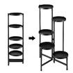 5 Tier Plant Pot Stand Metal Foldable Flower Holder Corner Shelf Display Unit Indoor Outdoor Garden Shelves Storage Rack