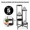 5 Tier Plant Pot Stand Metal Foldable Flower Holder Corner Shelf Display Unit Indoor Outdoor Garden Shelves Storage Rack