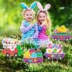 4 Pcs Easter Yard  Easter Yard Decorations Outdoor Train Easter Lawn Signs Bunny Carrot Gnomes Chick  Lawn