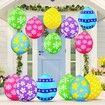 16 Pieces Easter Egg Outdoor Hanging Ornaments Decorations Happy Easter Hanging Porch & Tree Yard Lawn Decor - Double-Side Printed