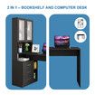 Computer Office Desk Bookcase Study Gamer Writing Laptop Table Wooden Storage Organiser Furniture with Drawers Cabinets