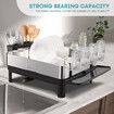 Dish Drying Rack Plate Drainer Cutlery Utensil Holder Tray Kitchen Organiser Storage Shelf Stainless Steel