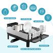 Dish Drying Rack Plate Drainer Cutlery Utensil Holder Tray Kitchen Organiser Storage Shelf Stainless Steel