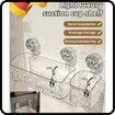 Suction Cup Shelf  Suction Cup Wall Mounted Shower Storage Rack for Bathroom, No Drilling, Large Capacity (Transparent,L)