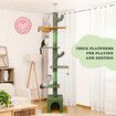 Cat Tree Kitty Tower Scratching Post Bed Sisal Scratcher House Stand Cave Floor to Ceiling Furniture Hammock Platforms 229-275cm