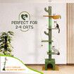 Cat Tree Kitty Tower Scratching Post Bed Sisal Scratcher House Stand Cave Floor to Ceiling Furniture Hammock Platforms 229-275cm