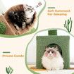 Cat Tree Kitty Tower Scratching Post Bed Sisal Scratcher House Stand Cave Floor to Ceiling Furniture Hammock Platforms 229-275cm