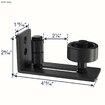 Sliding Barn Door Floor Guide for Bottom Adjustable Roller - 8 Setup Options for DIYers - Flush Design Bottom Flat Barn Door Floor Guide Stay Roller (Black) 1PCS