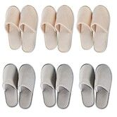 6 Pairs Spa Slippers,Non Slip Disposable Slippers For Guest,Washable Reusable,Which Can Be Used As Women Men,House,Indoor,Bathroom,Bedroom,Hotel,Bride Slippers