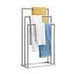 3 Tier Towel Rail Drying Rack Free Standing Stainless Steel Washcloth Holder Hanger Storage Hanging Bars for Bathroom Restroom Kitchen