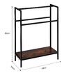 3 Tier Towel Rail Rack Free Standing Drying Holder Bars Hanger Steel Storage Hanging Dryer Bamboo Shelf for Bathroom Restroom Kitchen