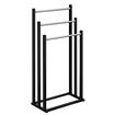 3 Tier Towel Rail Free Standing Washcloth Drying Rack Holder Stand Hanger Stainless Steel Bars Hanging Storage Dryer for Bathroom Restroom Kitchen