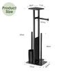 Toilet Paper Roll Holder with Brush Phone Shelf Free Standing Tissue Storage Dispenser Bathroom Organiser Reserve Floor Stand Home Decor 67cm Black